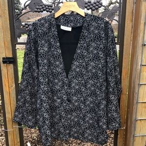 Cristina black print lightweight jacket size M